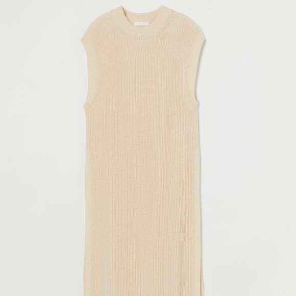 Helmut Lang Ribbed Vest / Sleeveless Sweater Dress Wool Cashmere Cleaned Medium - Picture 1 of 15